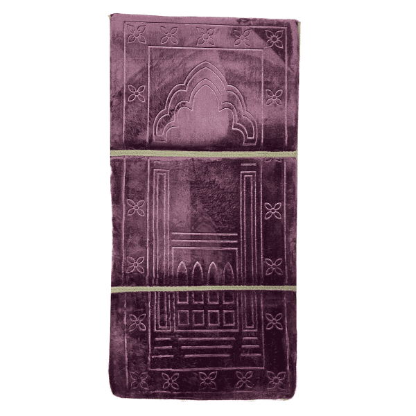 Purple Foldable Prayer Mat With Back Support