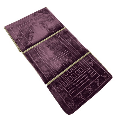 Purple Foldable Prayer Mat With Back Support